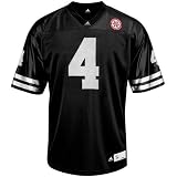 NCAA adidas Nebraska Cornhuskers #4 Youth Replica Alternate Jersey - Black (18/20)
