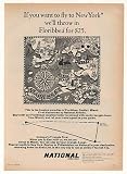 1963 National Airlines Floribbea Miami Caribbean Print Ad