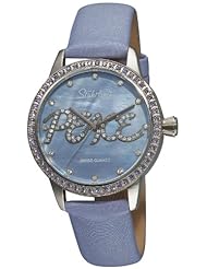 Stuhrling Original Womens 519P.1115V78 Vogue Audrey Peace Swiss Quartz Mother-Of-Pearl Dial Swarovski Crystal Lavender Watch
