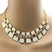 Nicerocker Hot Fashionable Hollow Out Enamel Punk Statement Alloy Necklaces ((White))