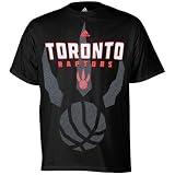 NBA adidas Toronto Raptors Primetime T-Shirt - Black