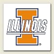 AbsorbaStone Coaster set~ Univ of Illinoois Fighting Illini~ 4 Tile Drink Coasters ~ code 942C