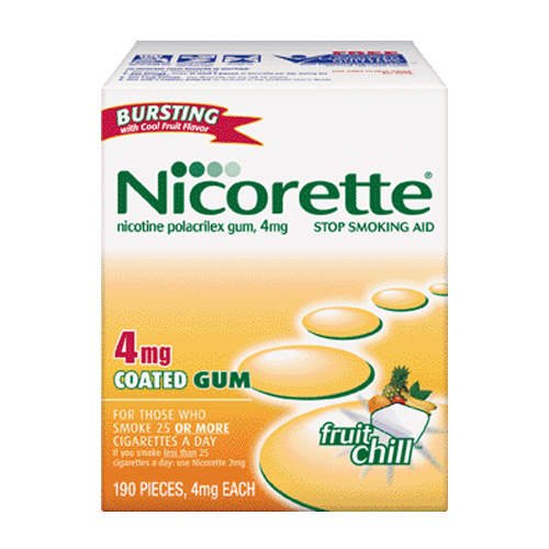 Nicorette Fruit Chill Gum (4mg)(190 pieces)