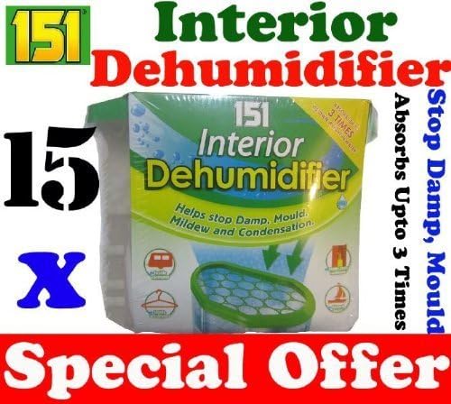 15 x Interior Portable Dehumidifier / De Humidifier Stop Moisture Damp Remover Mould Mildew Condensation Air Freshner Caravan Car Boat Home Office by NA
