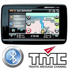 MEDION E4445 Navigation Bluetooth Freisprechfunktion TMC 4,3" / 10,92cm Mini-USB Kartenmaterial f�r West- und Osteuropa � Autohalterung