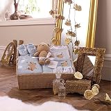 from Izziwotnot Izziwotnot Occasion 5 Piece Luxury Gift Basket, Forget-Me-Not Blue, Newborn