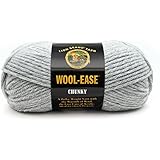 Lion Brand Yarn 630-155E Wool-Ease Chunky Yarn, Silver Grey