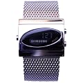 Samsung 4076 - Reloj de Se�ora movimiento de cuarzo con brazalete met�lico plata/negro