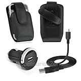 For TracFone / Net10 LG 800g / 500g Premium Case + Car Charger Adapter + US ....