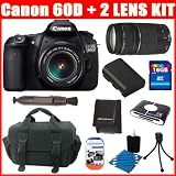 Canon EOS 60D 18 MP CMOS Digital SLR Camera with 3.0-Inch LCD and EF-S 18-55mm f/3.5-5.6 IS Autofocus Lens + EF 75-300mm f/4.0-5.6 III Autofocus Lens + 16GB Professional Kit