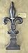 LuLu Decor, Cast Iron Fleur De Lis Door Stop, Door Stopper (Antique Black)