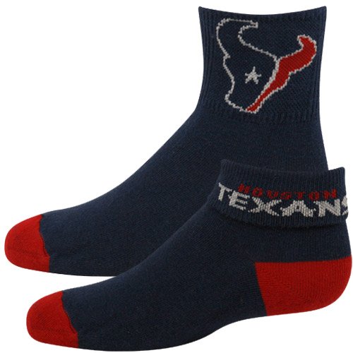 Houston Texans Navy Blue Preschool Roll Top Socks