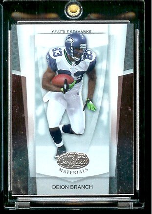 2007 Leaf Certified Materials Football # 72 Deion Branch - Seattle Seahawks - NFL Trading Card