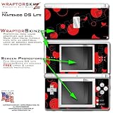 Nintendo DS Lite Lots Of Dots Red on Black WraptorSkinz TM Skin Kit by TuneTattooz TM