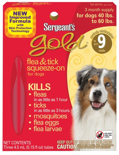 Sergeant's 40-60-Pound Gold Flea and Tick Squeeze-On Dog