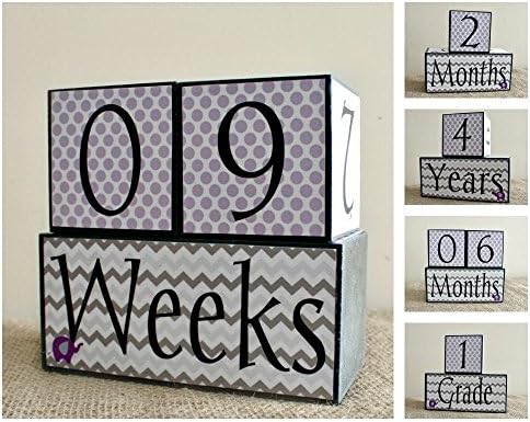 Wooden Baby Age Blocks