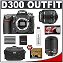 Nikon D300 Digital SLR Camera with Nikon 18-55mm AF-S DX VR Lens + Nikon 55-200mm AF-S DX VR Lens + 4GB Card + EN-EL3e Battery + Case + Cameta Bonus Accessory Kit