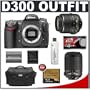 Nikon D300 Digital SLR Camera with Nikon 18-55mm AF-S DX VR Lens + Nikon 55-200mm AF-S DX VR Lens + 4GB Card + EN-EL3e Battery + Case + Cameta Bonus Accessory Kit