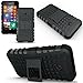 ElBolt 3 in 1 Bundle Nokia Lumia 635 / Nokia Lumia 630 Armor Grenade Stand Hard Gel Case -Black with Free Ultra-Sensitive Stylus Pen and Premium Screen Protector by BeautyCentral TM