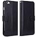 iPhone 6S Case, iPhone 6 Case, LK Luxury PU Leather Wallet Case Flip Cover with Card Slots & Stand For Apple iPhone 6S (2015) / iPhone 6 (2014) 4.7 inch, BLACK