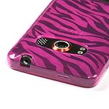 MyBat HTC EVO 4G Candy Skin Cover - Hot Pink Zebra