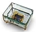 Exquisite 18 Note Beveled Crystal Music Box with Mirrored Base (Rock Around the Clock (Sankyo, Blk))