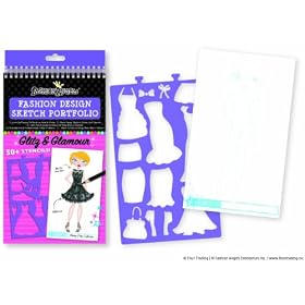 Fashion Angels 11477 Glitz and Glamour Mini Design Portfolio Sketchbooks