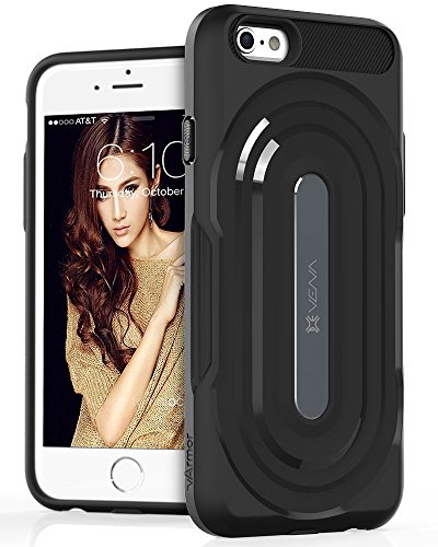 iPhone 6S Rugged Case, VENA [vArmor] Ultimate Protection [Slim | Heavy Duty] Hybrid Case Cover for Apple iPhone 6S / iPhone 6 (Black / Black)