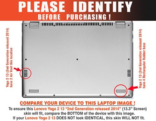 Decalrus - Decal Skin Sticker for Lenovo Yoga 2 "2 Generation" 13 wiith 13.3" Screen (NOTES: Compare your laptop to IDENTIFY image on this listing for correct model) case cover wrap LEyogaTwo13-8