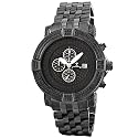 Just Bling Men's JB-6115-569-D "Hudson" Chronograph 5.70 Carat Black Pave Diamond Watch