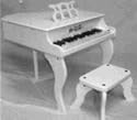 Schoenhut Fancy Baby Grand Piano- White