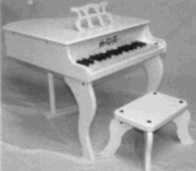 Schoenhut Fancy Baby Grand Piano- White