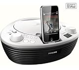 PHILIPS AZD208/12 Radio with CD player and iPod dock - white/black - 2 YEAR WARRANTY!