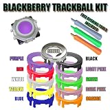 Replacement BlackBerry Trackball (Violet) with 11 Different Color Rings ( Silver, Black, Purple, Red, Light Pink, Dark Pink, Green, White, Yellow, Orange, Blue ) and Opening Tools for Blackberry Curve Pearl 8100 8110 8120 8130 8220 8230 8300 8310 8320 8330 8800 8820 8830