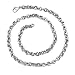 Unique Open Oval Links Mens Stainless Steel Necklace