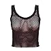 Envy Boutique Women's Sexy Sleeveless Casual Retro Fishnet Net Mesh Summer Crop Top