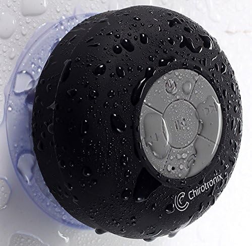 Bluetooth Shower Speaker by Chirotronix™ - Waterproof - Portable - Hands Free use with Microphone - Water Resistant - Top Rated - Works With ANY Bluetooth Device - Best 100% Money Back Satisfaction Guarantee