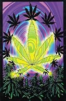 Bud Sublime (Pot Leaf) Flocked Blacklight Poster Print - 24" X 36"