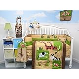 Boutique Safari Jungle Animals 10pcs Crib Bedding Set