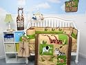 Boutique Safari Jungle Animals 10pcs Crib Bedding SET