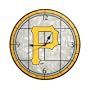 MLB Pittsburgh Pirates 12-Inch Art Glass Clock