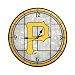 Pittsburgh Pirates 12-Inch Art Glass Clock