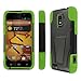 Empire MPERO IMPACT X Series Kickstand Case for ZTE Warp 4G N9510 - Retail Packaging - Black/Neon Green