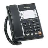 Panasonic Products - Panasonic - Desk/Wall Telephone w/Speakerphone in Base, Corded, Black - Sold As 1 Each - Built-in speakerphone with eight-step volume control. - Handset and speakerphone volume and ringer controls. - Integrated data port; programmable dial lock. - Ten-number speed dial memory. - Headset jack.
