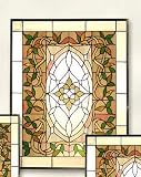 Large Floral Tiffany Window Panel
