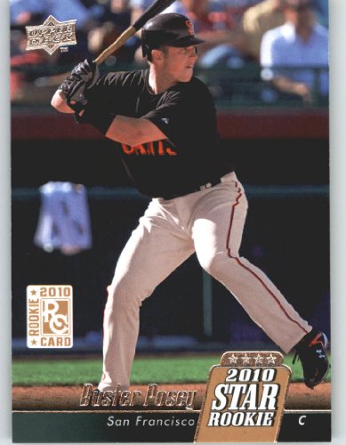 2010 Upper Deck Baseball Card # 28 Buster Posey (RC - Rookie Card / Star Rookie) San Francisco Giants - MLB Trading Card Shipped In Protective Screwdown Display Case!