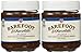 Barefoot & Chocolate - Dark Chocolate Almond Spread - 2 Jar Pack (2 x 9.75oz) - All Natural - Super Premium Chocolate Spread / Cocoa Spread