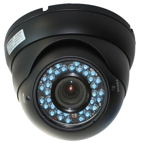 VideoSecu CCD IR Outdoor Day Night Vision CCTV Security Camera Vandal Proof Weatherproof 4-9mm Varifocal Lens 36 Infrared LEDs 1Z6