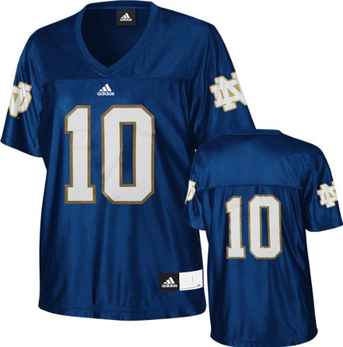 Notre Dame Fighting Irish Women's Football Jersey: adidas Navy #10 Replica Women's Football Jersey