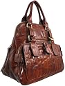 Womens Brown Designer Top Handle Handbag